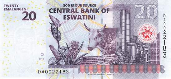 Swaziland p44B 20 Emalangeni 2024